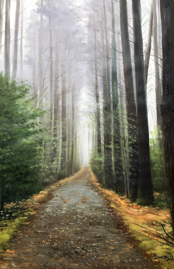 Forest painting in oil on canvas by picturestopaint.com