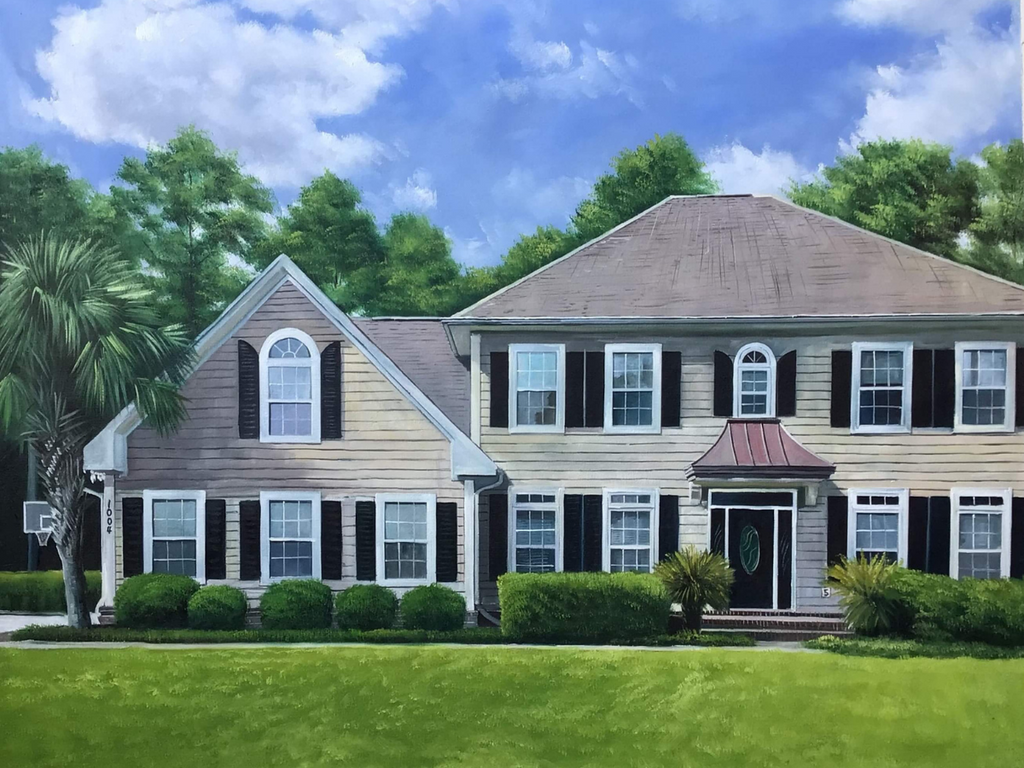 House oil painting canvas by picturestopaint