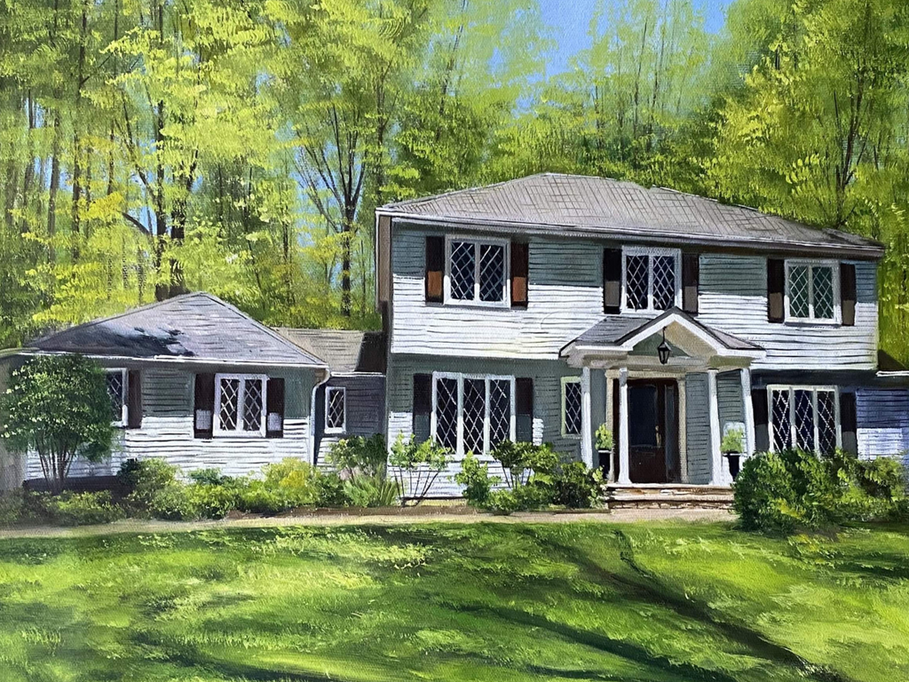 painting of your house in oil by picturestopaint