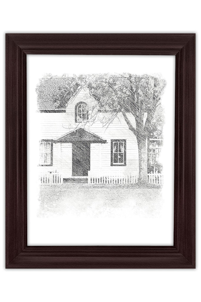 Custom Pencil Painting of a House - Picturestopaint.com