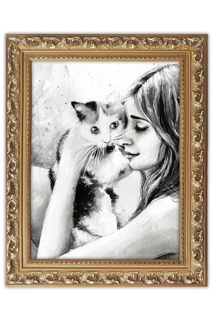 Custom Watercolor Portrait of People & Pets - Picturestopaint.com