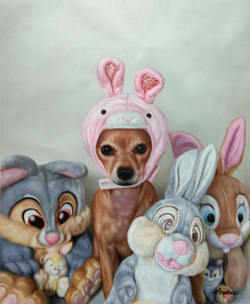 Custom pet painting by picturestopaint.com