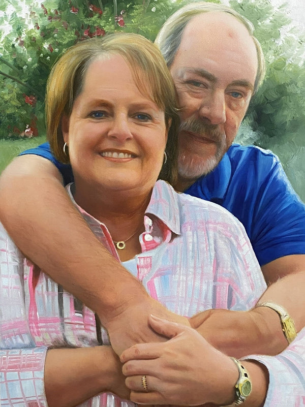 Acrylic couple portrait example
