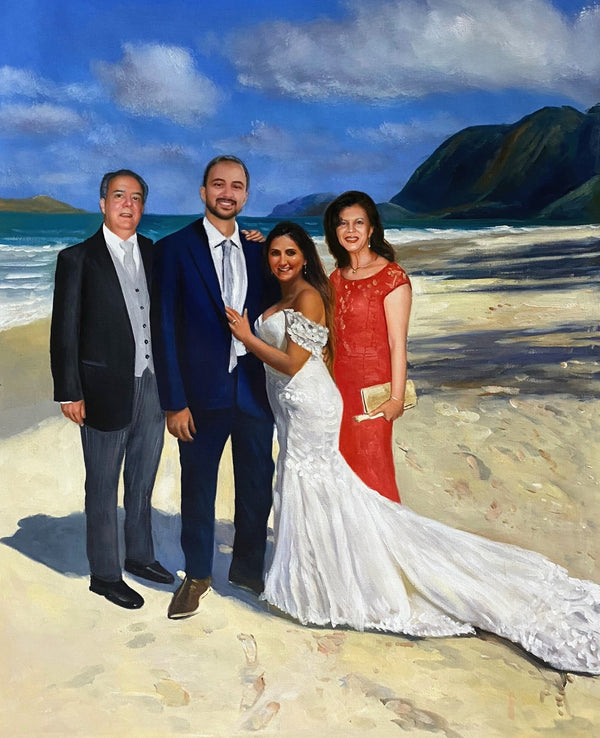 Acrylic memorial portrait painting from photo