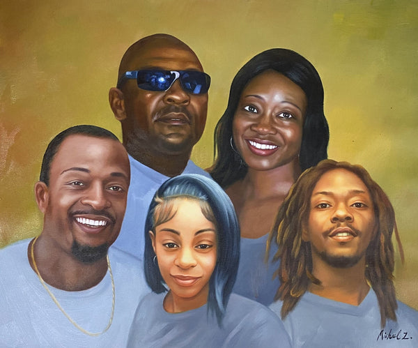 Acrylic memorial portrait painting from photo