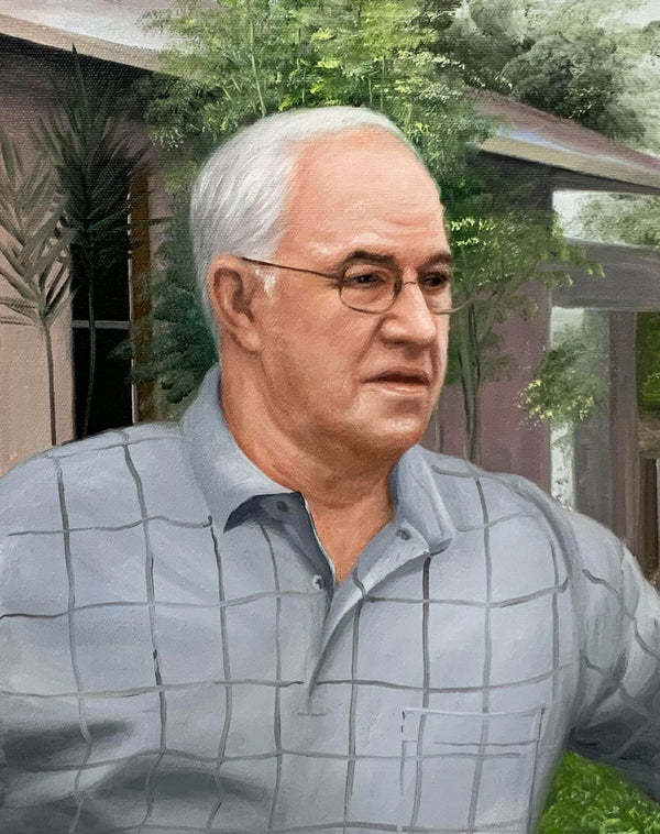 Acrylic memorial portrait painting from photo