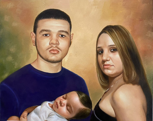 Acrylic memorial portrait painting from photo