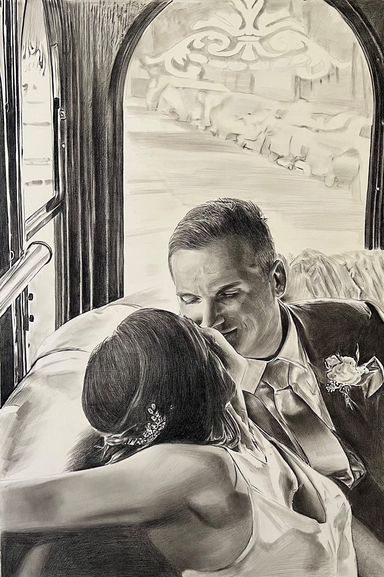 Pencil couple portrait example