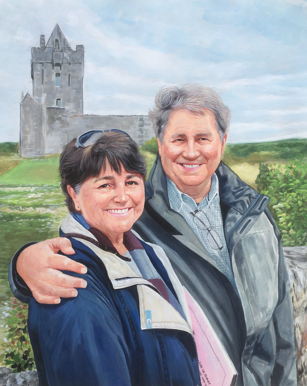 Watercolor couple portrait example