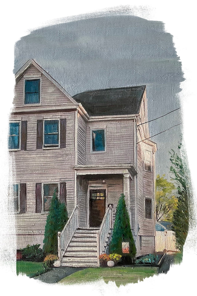 House oil painting by picturestopaint.com